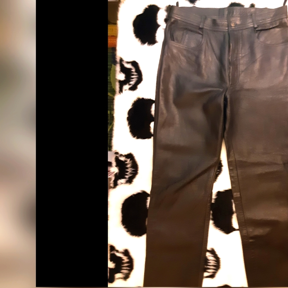 Biker liner 100% leather 501 style men's pants